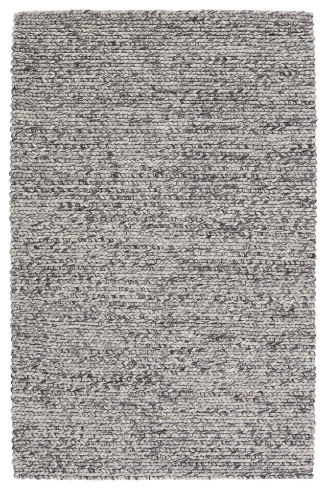 Jaipur Living Scandinavia Dula Braiden Solid Gray / Ivory 9' x 12' Rug