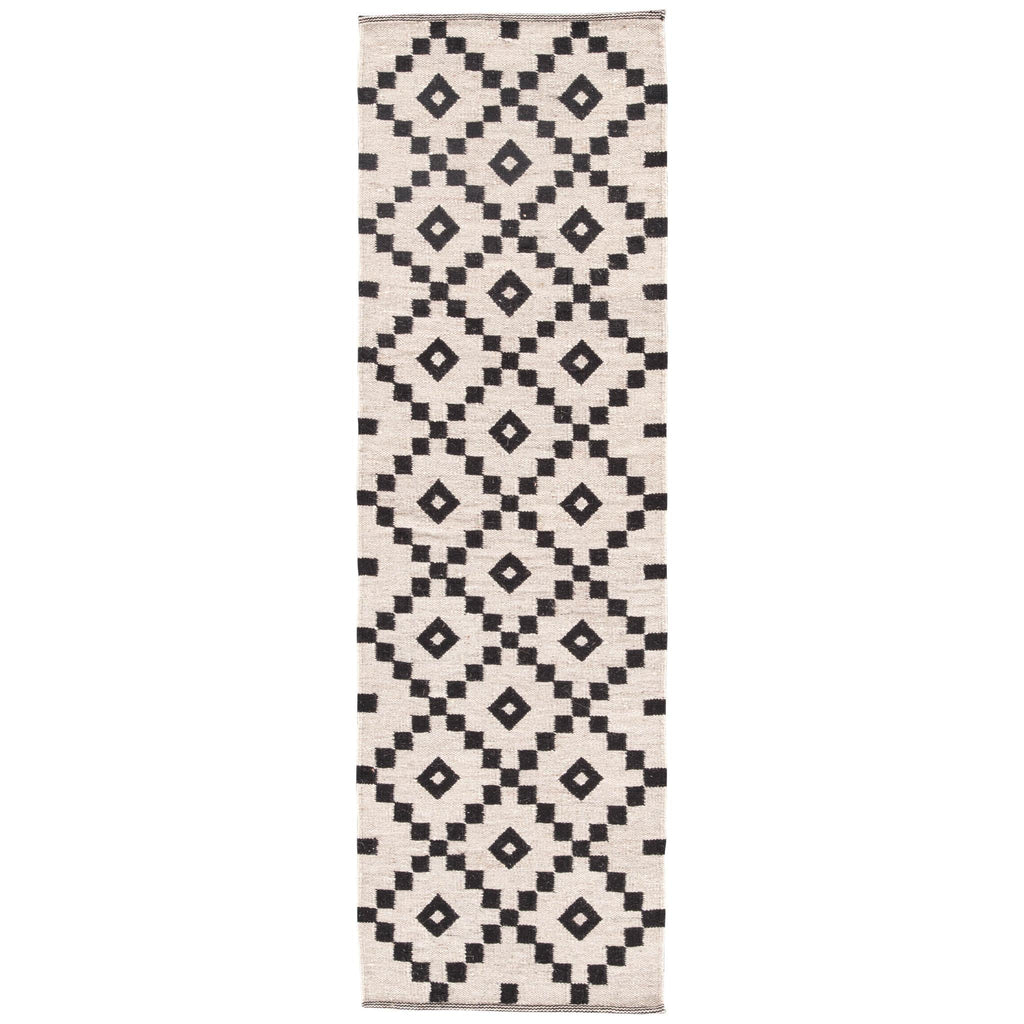 Jaipur Living Scandinavia Nordic Croix Geometric Black / White 2'6" x 8' Rug