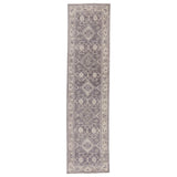 Jaipur Living Kella Hand-Knotted Medallion Gray Runner Rug (3'X12')