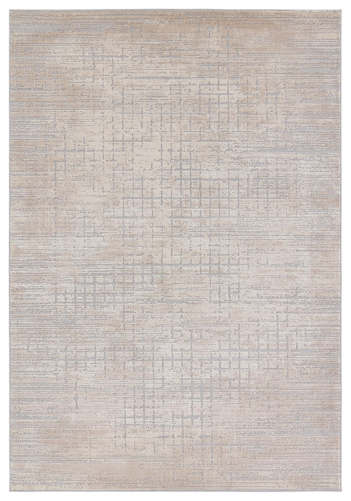 Jaipur Living Sundar Chamisa Abstract Beige / Gray 2'6" x 10' Rug