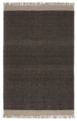 Jaipur Living The Weekend Sunday Border Dark Gray / Beige 5' x 8' Rug