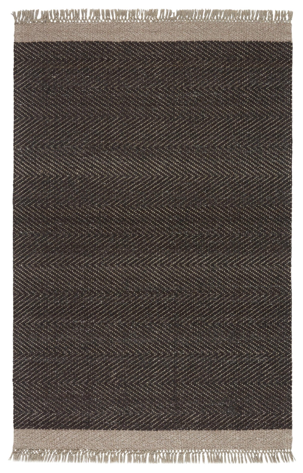 Jaipur Living The Weekend Sunday Border Dark Gray / Beige 10' x 14' Rug