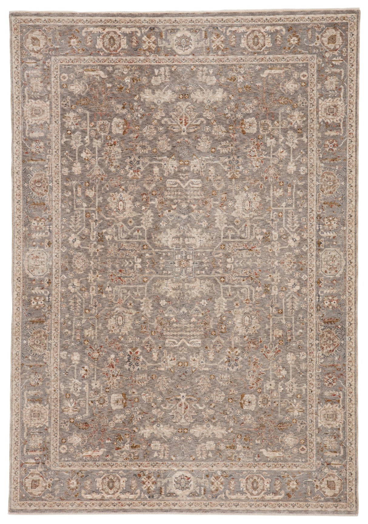 Jaipur Living Amaris Oriental Gray/ Cream Area Rug (9'3"X13'3")