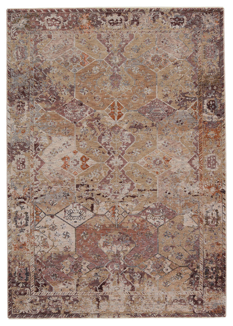 Jaipur Living Valentia Thessaly Medallion Gold / Maroon 9'3" x 13'3" Rug