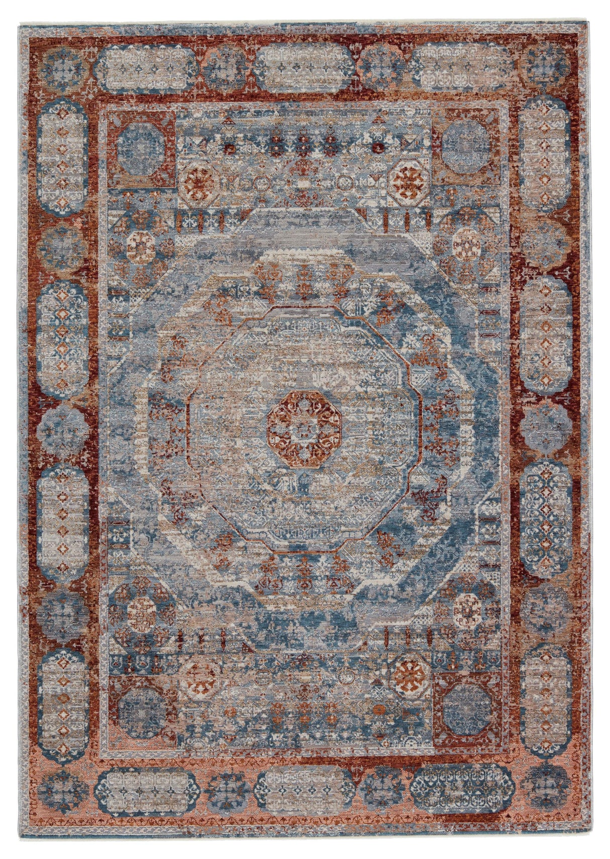 Jaipur Living Valentia Arcadia Medallion Blue / Red 5' x 8' Rug