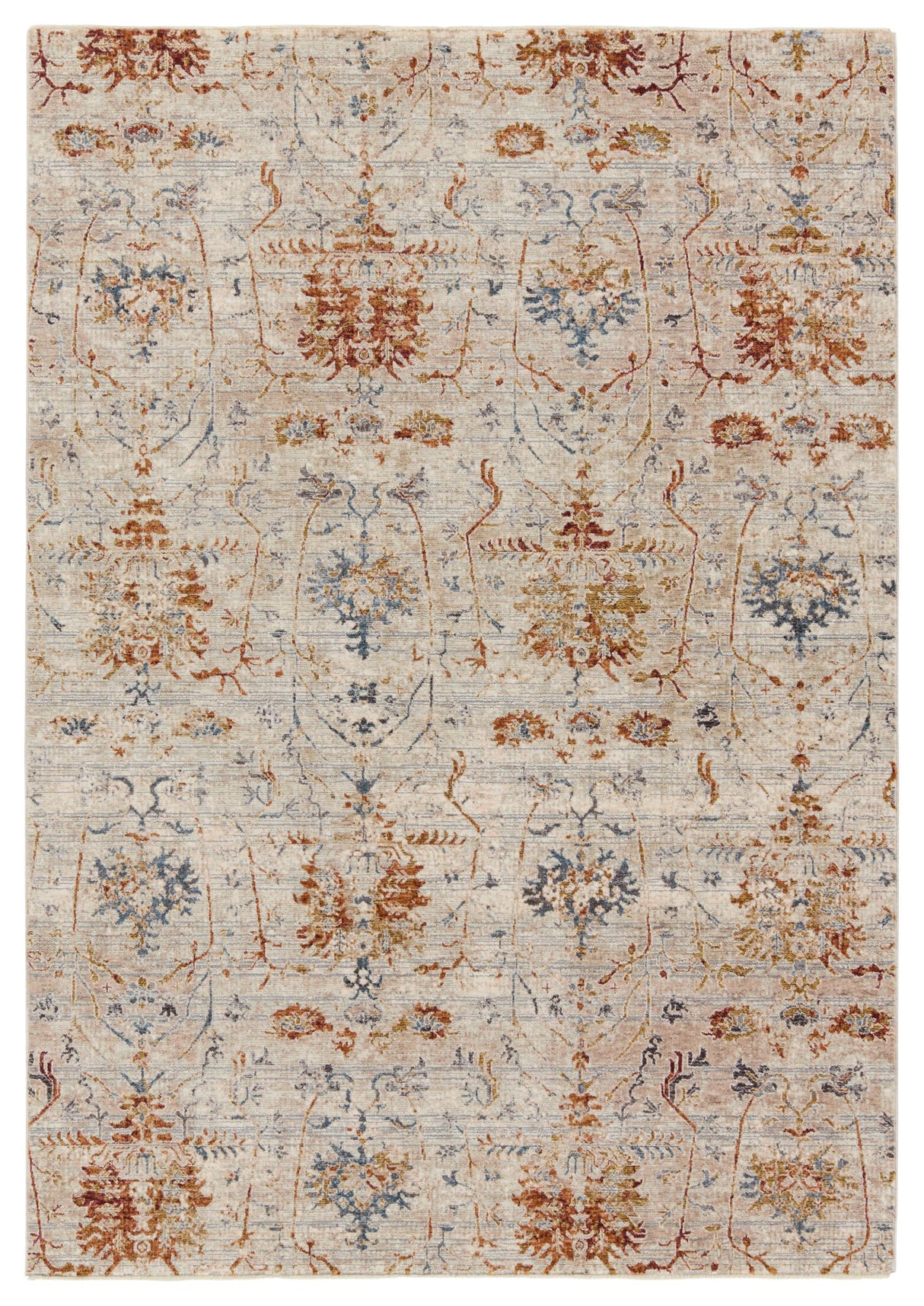 Jaipur Living Ozella Trellis Taupe/ Red Area Rug (8'X10')