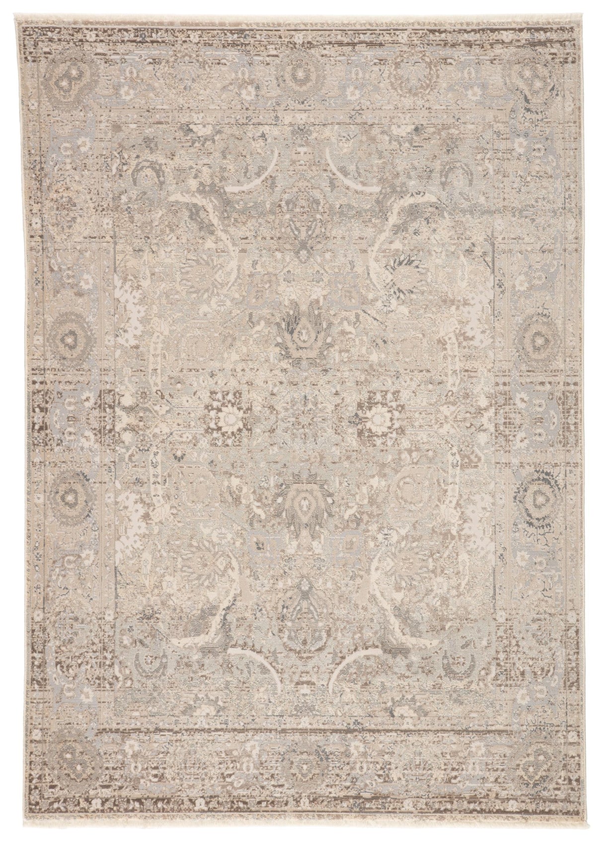Jaipur Living Vienne Baptiste Oriental Gray / Cream 2'6" x 8' Rug