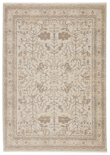 Jaipur Living Vienne Valentin Oriental Cream / Light Gray 2'6" x 8' Rug