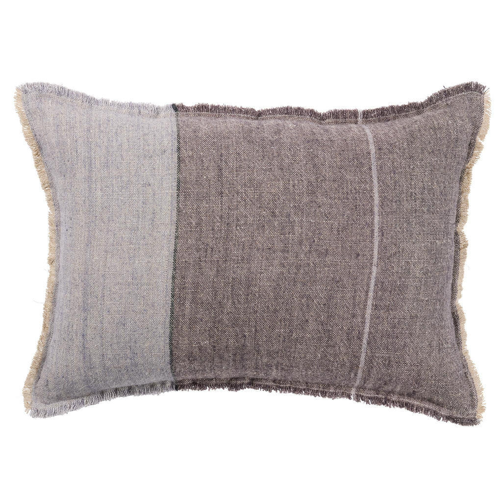 Jaipur Living Tanzy Morrigan Stripes Gray / Slate 16" x 24" Pillow