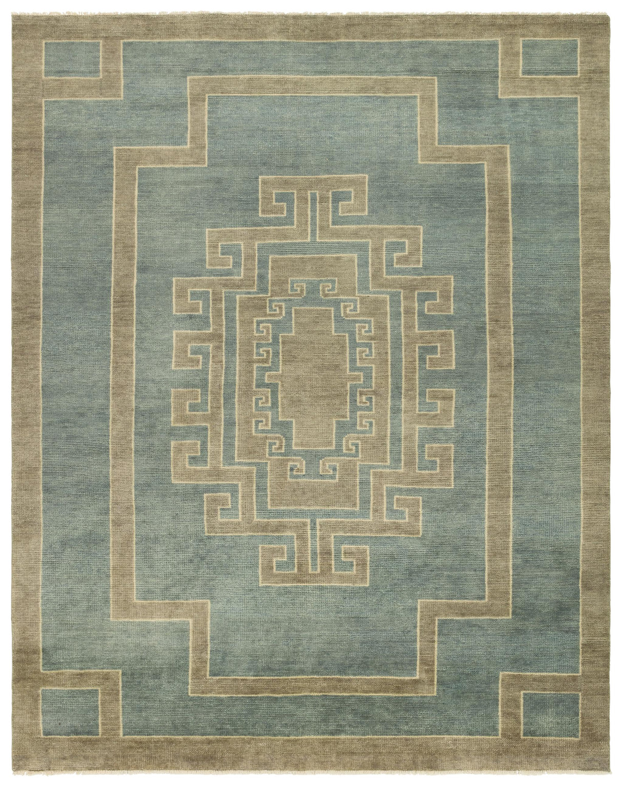 Jaipur Living Kyrenia Hand-Knotted Medallion Blue/ Sage Area Rug (10'X14')