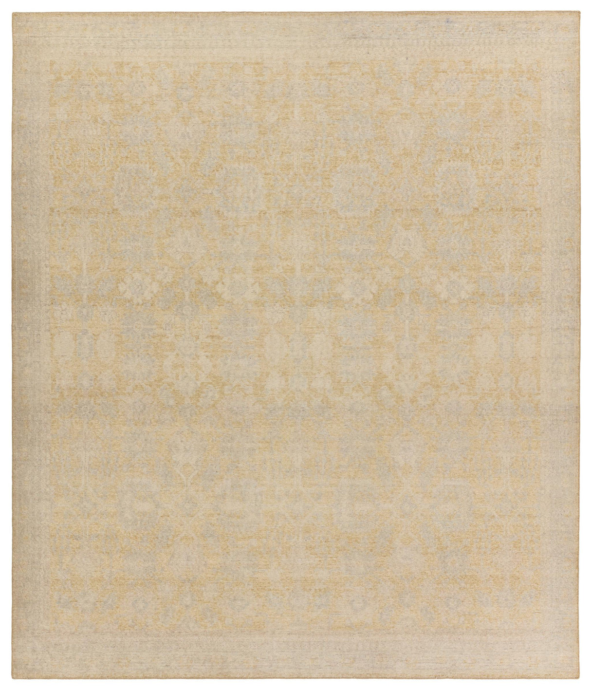 Jaipur Living Antony Hand-Knotted Floral Yellow/ Light Gray Area Rug (9'X12')