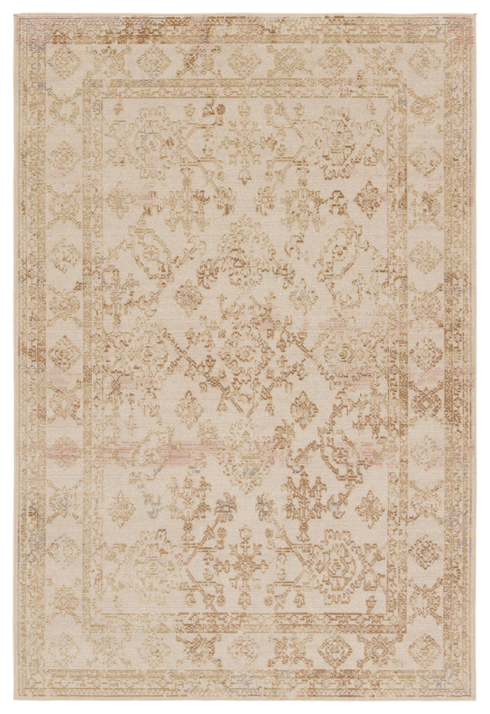 Vibe By Jaipur Living Salerno Indoor/Outdoor Medallion Gold/ Ivory Area Rug (5'X7'3")
