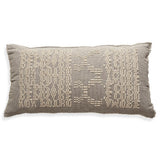 Schumacher Grey 27" x 47" Tipografico Floor Pillow