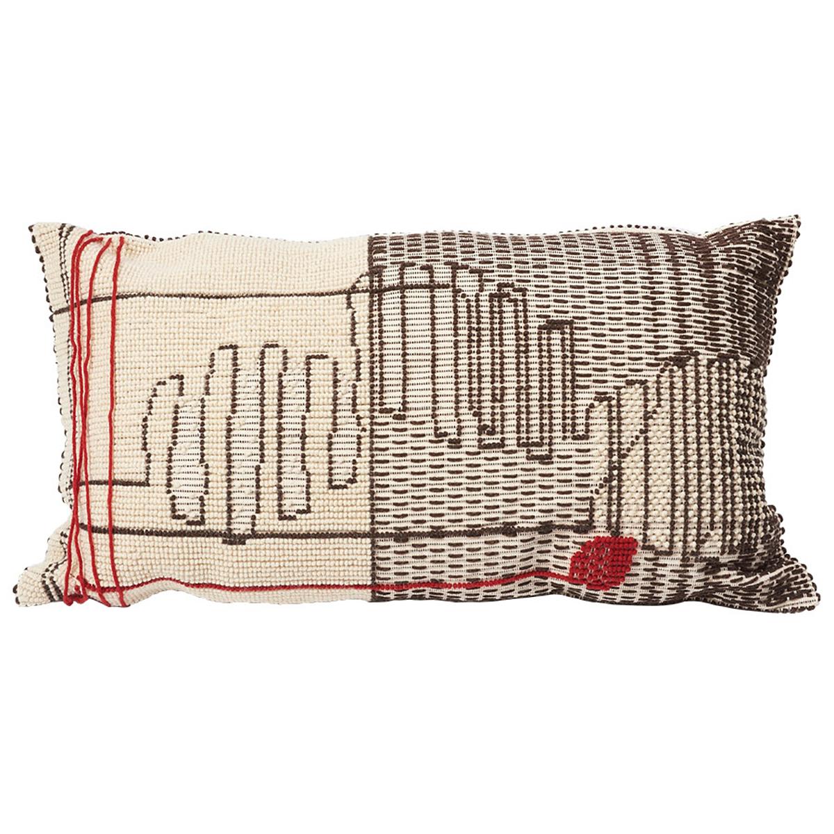 Schumacher Red 27" x 47" Cactus Floor Pillow