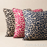 Schumacher Ebony/Natural 18" x 18" Iconic Leopard Pillow