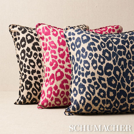 Schumacher Iconic Leopard Ebony/Natural 18" x 18" Pillow