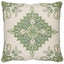 Schumacher Leaf Green 18" x 18" Montecito Medallion Pillow