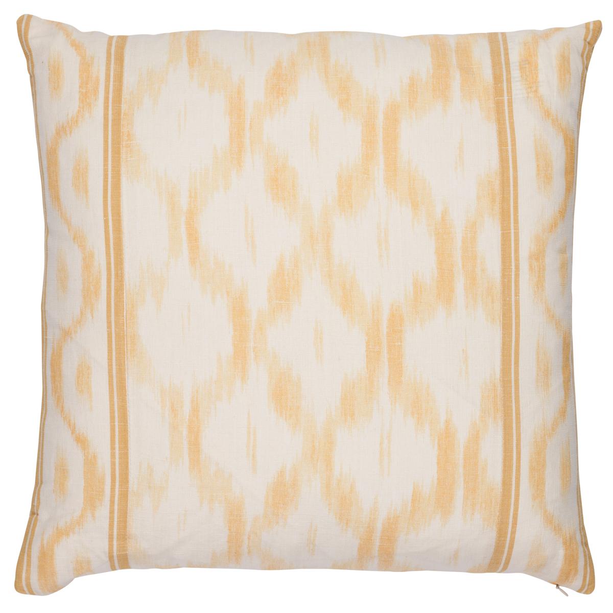 Schumacher Santa Monica Ikat Yellow 22" x 22" Pillow