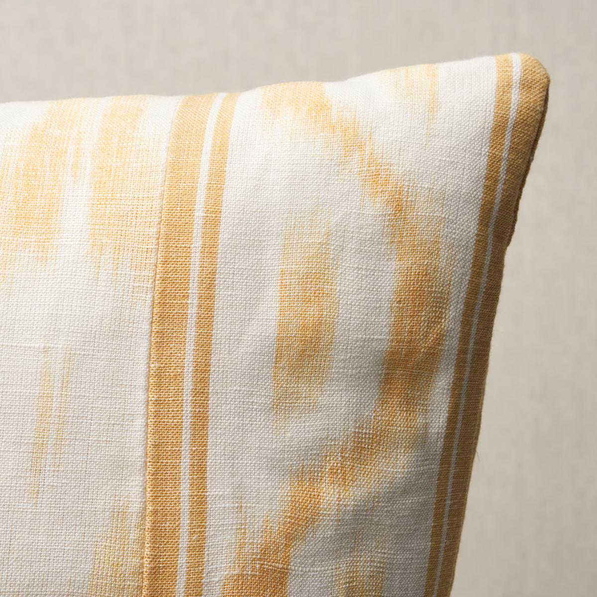 Schumacher Santa Monica Ikat Yellow 22" x 22" Pillow