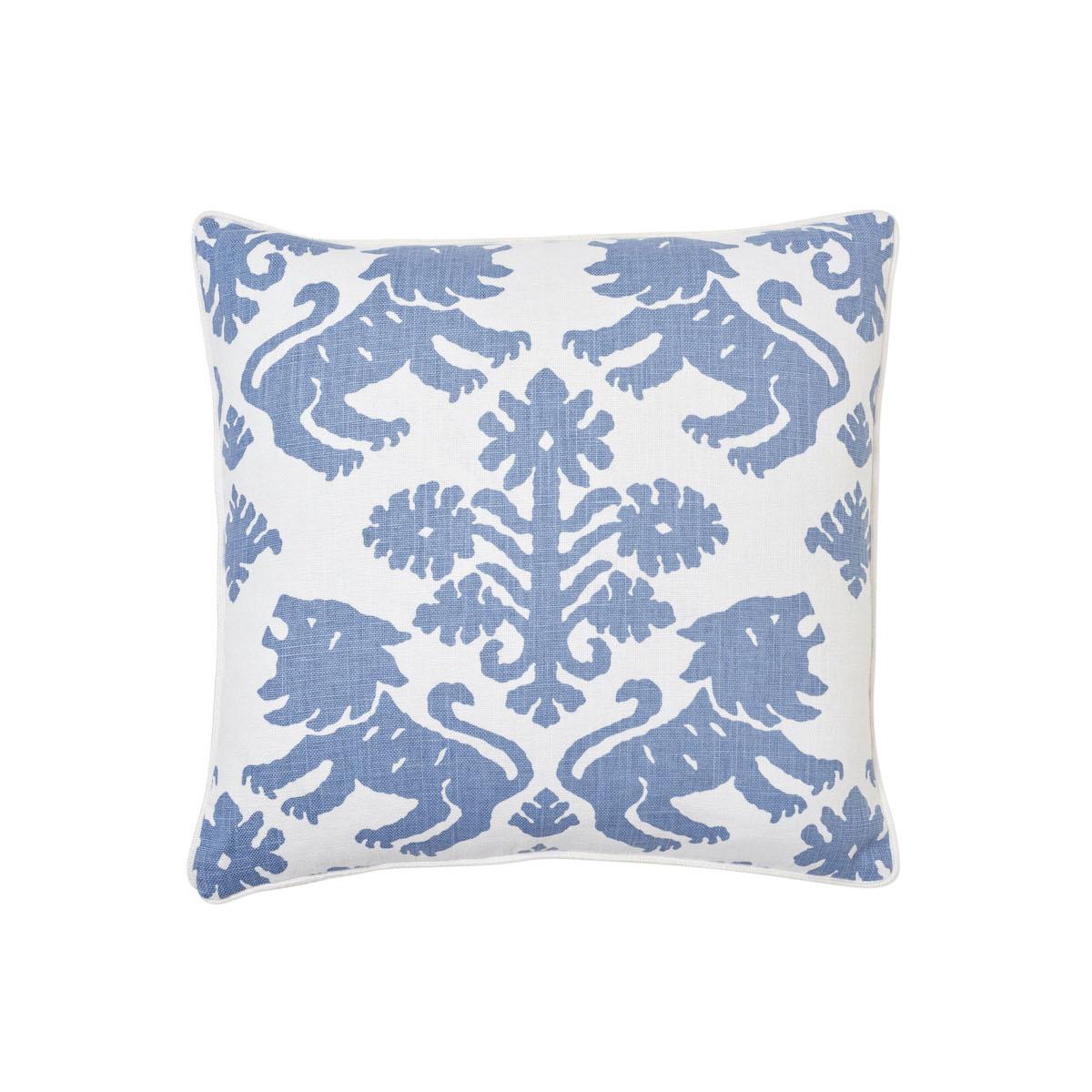 Schumacher Blue & White 18" x 18" Regalia Pillow