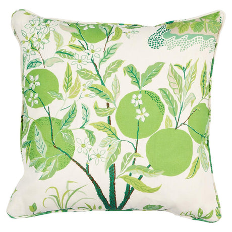 Schumacher Leaf 18" x 18" Citrus Garden I/O Pillow