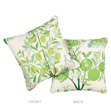 Schumacher Leaf 18" x 18" Citrus Garden I/O Pillow