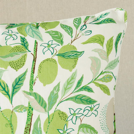 Schumacher Leaf 18" x 18" Citrus Garden I/O Pillow