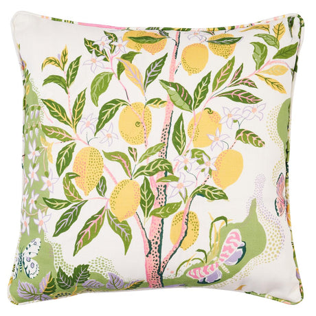 Schumacher Garden 18" x 18" Citrus Garden I/O Pillow