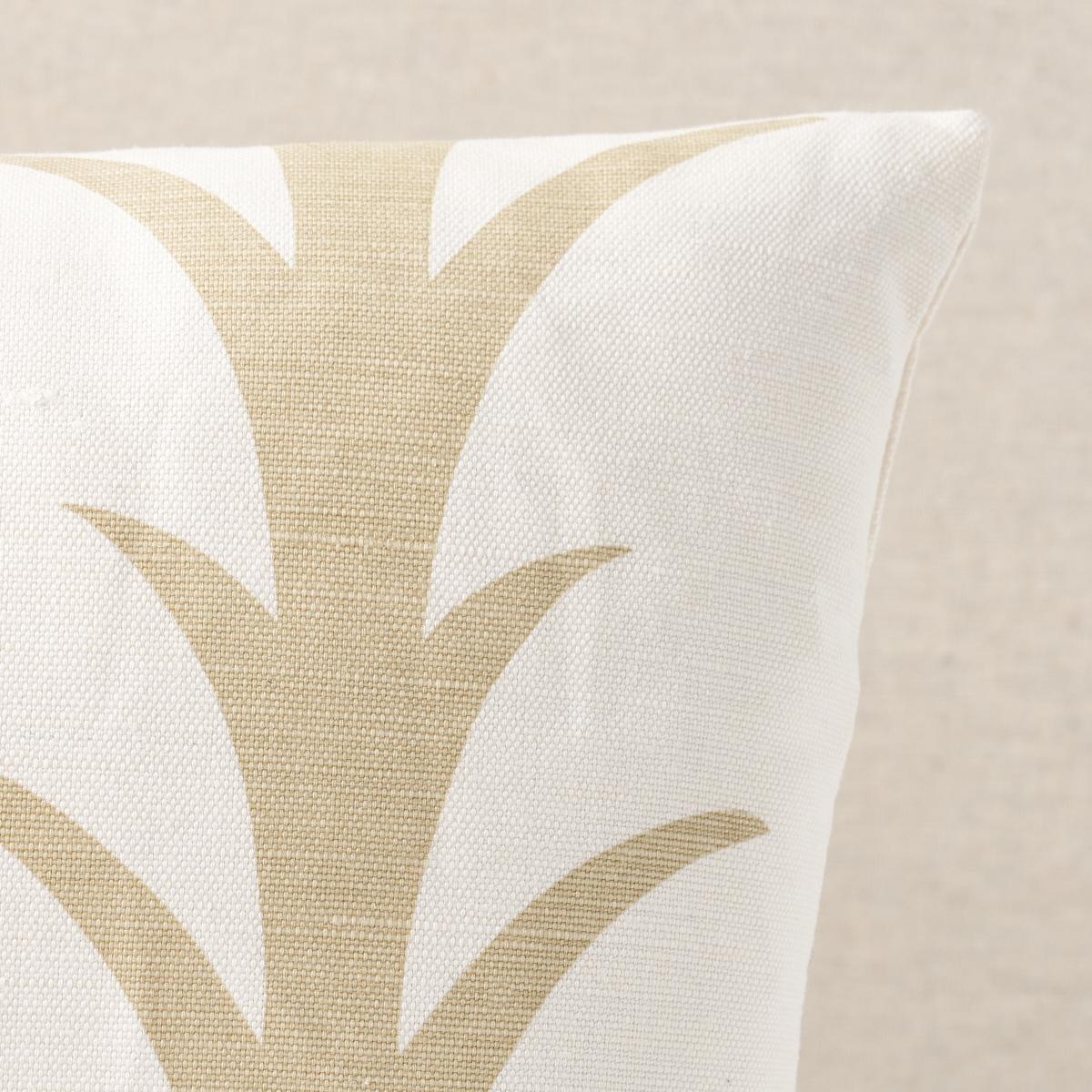 Schumacher Sand 30" x 14" Acanthus Stripe Pillow