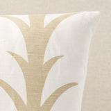 Schumacher Sand 30" x 14" Acanthus Stripe Pillow