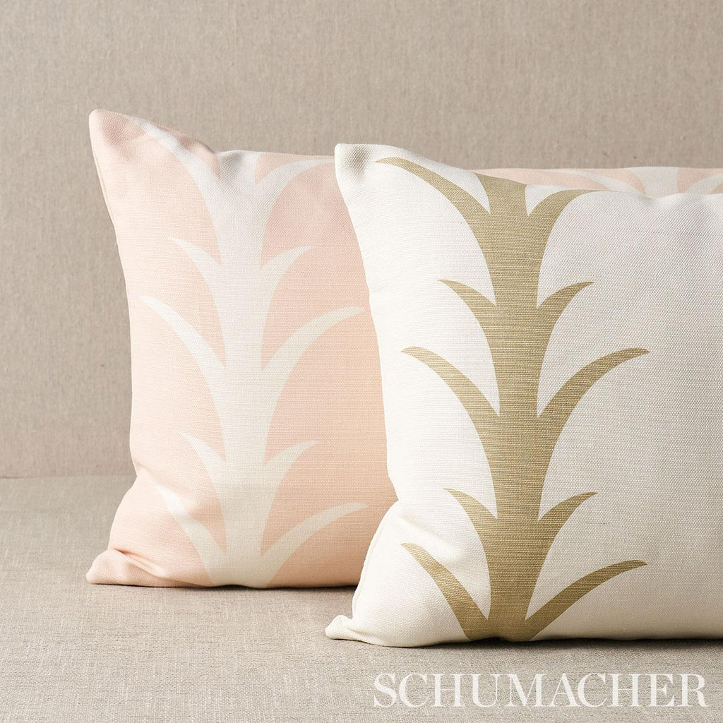 Schumacher Acanthus Stripe Sand 30" x 14" Pillow