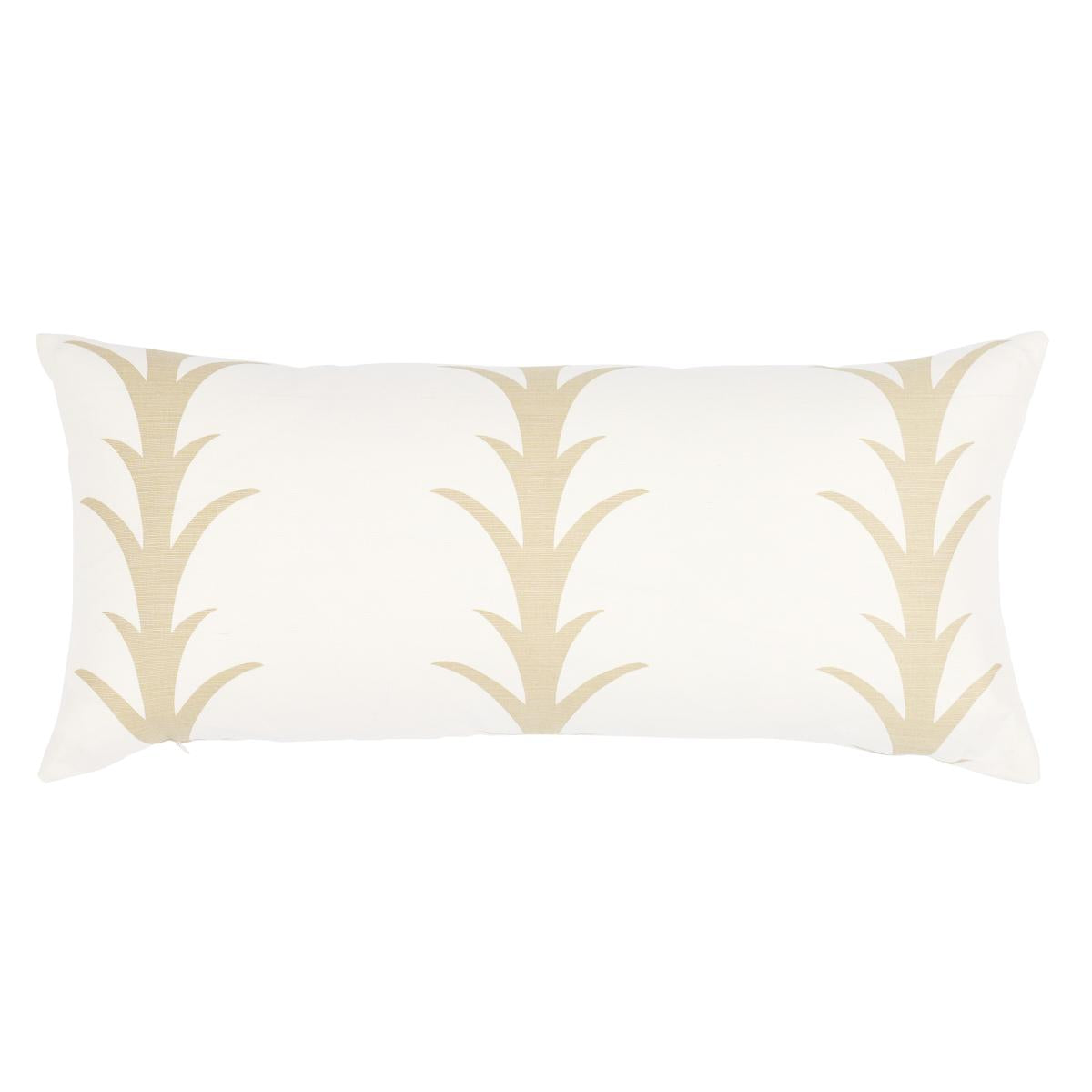 Schumacher Sand 30" x 14" Acanthus Stripe Pillow