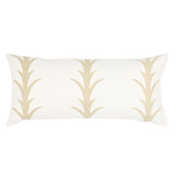 Schumacher Sand 30" x 14" Acanthus Stripe Pillow