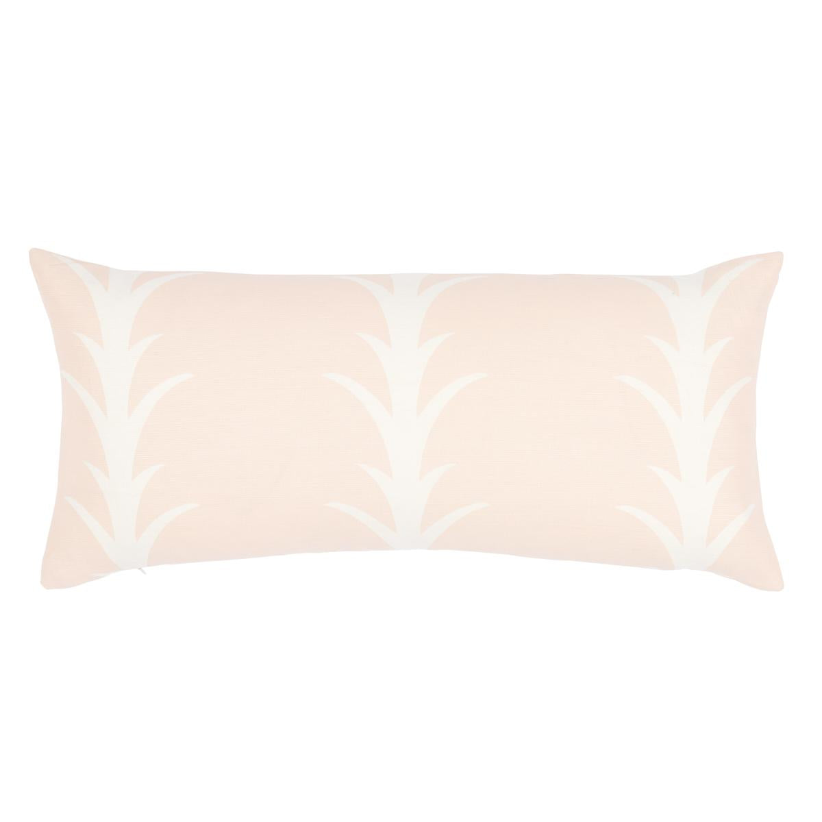 Schumacher Blush 30" x 14" Acanthus Stripe Pillow