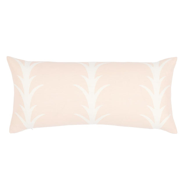 Schumacher Blush 30" x 14" Acanthus Stripe Pillow