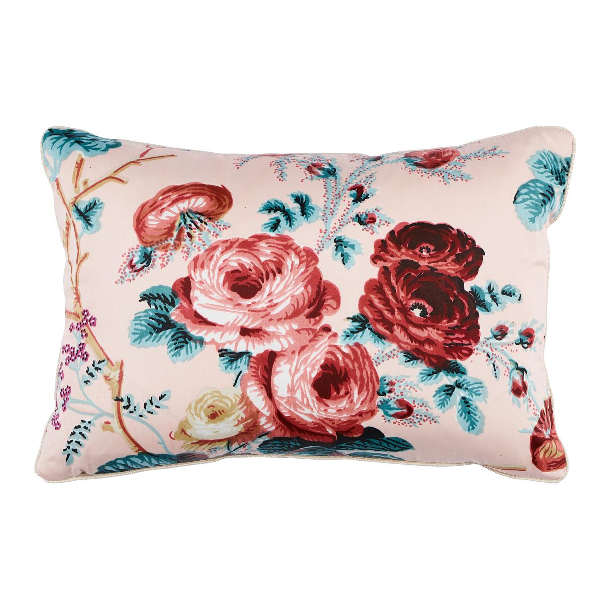 Schumacher Salisbury Chintz Rose 16" x 11" Pillow