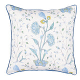 Schumacher Peacock 20" x 20" Khilana Floral Pillow