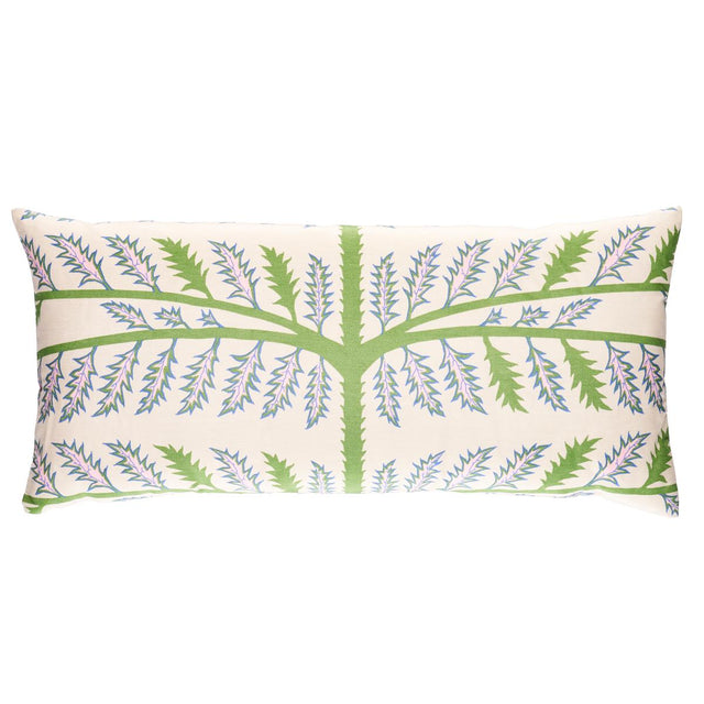 Schumacher Ivory 30" x 14" Thistle Pillow
