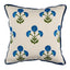 Schumacher Saranda Flower Royal 20" x 20" Pillow