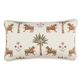 Schumacher Cocoa 24" x 14" Tiger Palm Pillow