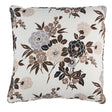 Schumacher Brown 20" x 20" Valentina Floral Pillow