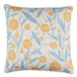 Schumacher Yellow & Sky 22" x 22" Mirabelle Pillow