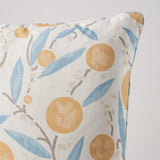 Schumacher Yellow & Sky 22" x 22" Mirabelle Pillow