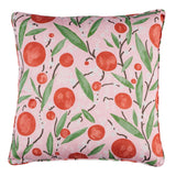 Schumacher Cherry & Blush 22" x 22" Mirabelle Pillow