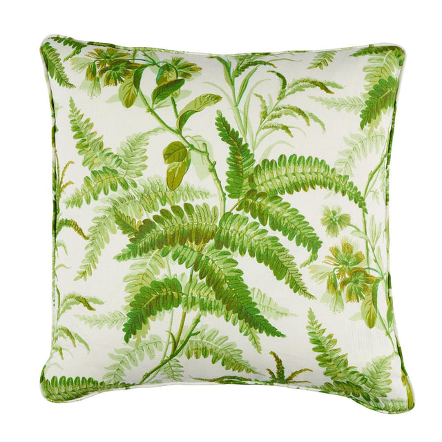 Schumacher Tropical 22" x 22" Myers Fern Linen Pillow