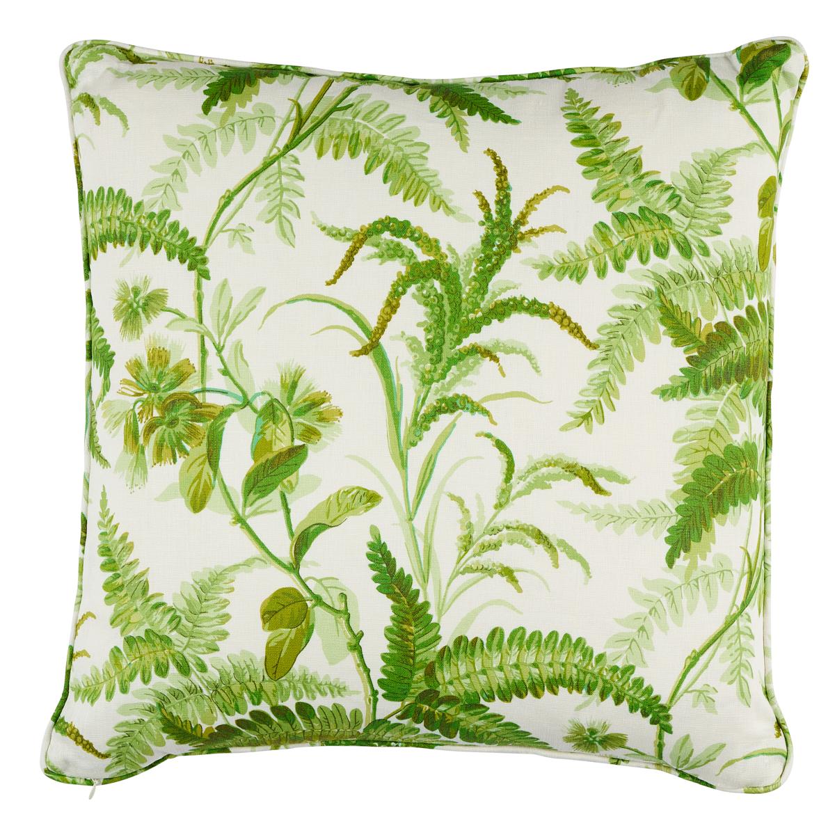 Schumacher Tropical 22" x 22" Myers Fern Linen Pillow
