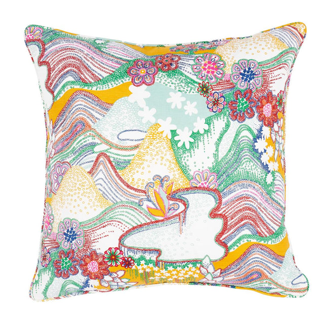 Schumacher Primary Multi 22" x 22" Daisy Chain Pillow