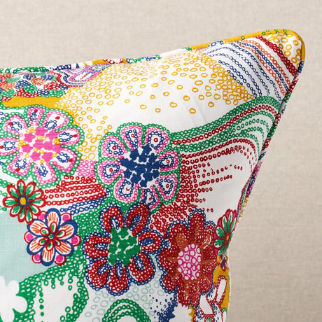 Schumacher Daisy Chain Primary Multi 22" x 22" Pillow