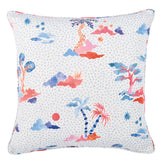 Schumacher Sky & Pink 20" x 20" Valletta Pillow