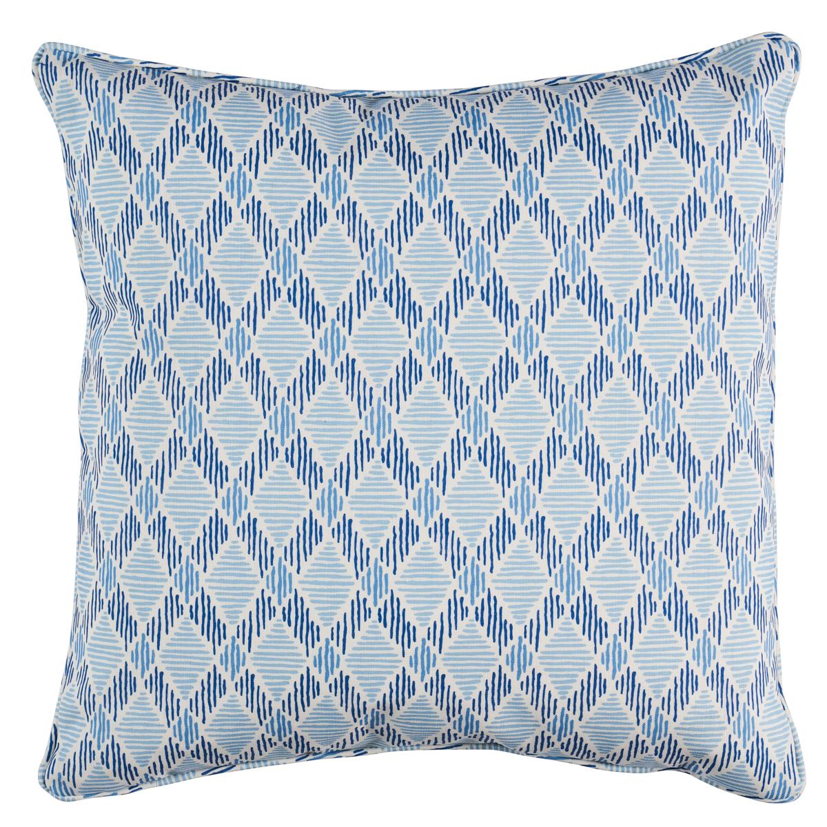 Schumacher Blues 20" x 20" Dexter I/O Pillow